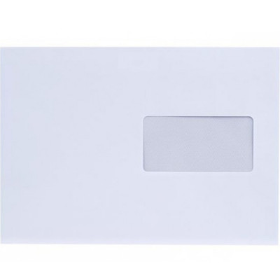 Boríték LC/5 szilikonos bélésnyomott bal ablakos 35x90mm 162x229mm B20A20 Bluering® fehér