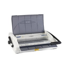 Spirálozógép, műanyag spirálkötéshez, 300lap, lyukasztás 20lap, Bluering® COMBINDER 300 Spirálozógép Bluering