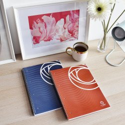 Spirálfüzet A4, 80lap, perforált lyukasztott Bluering® kockás Spirálfüzet Bluering