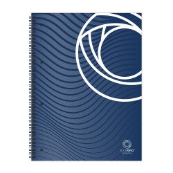 Spirálfüzet A4, 80lap, perforált lyukasztott Bluering® vonalas Spirálfüzet Bluering