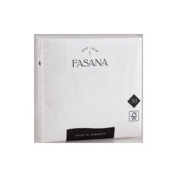 Szalvéta 3 rétegű 1/4 hajtás lapméret: 33 x 33 cm 50 db/csomag Fasana Lunch fehér Szalvéták Fasana Lunch