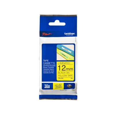 Brother TZE631 feliratozógép szalag fekete/sárga 12mmx8m ORIGINAL