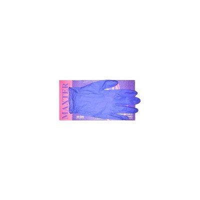 Gumikesztyű nitril púdermentes S 200 db/doboz Maxter kék