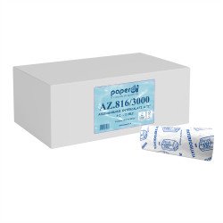 Kéztörlő 2 rétegű Z hajtogatású 100 % cellulóz 200 lap/csomag 15 csomag/karton Paperdi_AZ.816/3000 fehér Papírtörlők Paperdi
