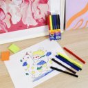 Rostirón kúpos végű, vízbázisú készlet, 1mm, Bluering®, 6 klf. szín,