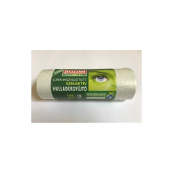 Szemeteszsák újrahasznosított 135 liter 70 x 110 cm 25 mikron 10 db/tekercs Mazzini_átlátszó Szemeteszsák Mazzini