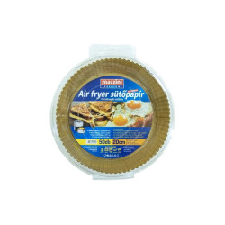 Sütőpapír Air Fryer forrólevegős sütőbe kerek átmérő: 20 cm 50 db/csomag Premium Mazzini Konyhai kiegészítő Mazzini