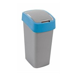 Szemetes kuka billenő fedéllel műanyag 45 literes Curver ezüst-kék Papírkosár, szemetes Curver