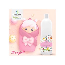 Mosógél 1 liter (20 mosás) fehér és színes ruhákhoz Cleanne_Baba-Mama Its a girl Öblítők Cleanne