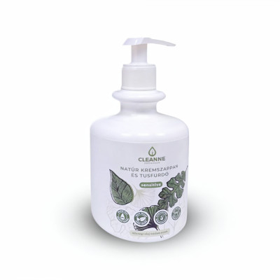 Folyékony krémszappan és tusfürdő 470 g Cleanne_Sensitive Natúr