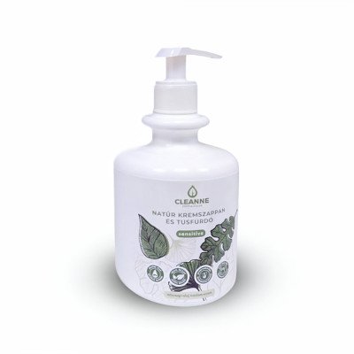 Folyékony krémszappan és tusfürdő 470 g Cleanne_Sensitive Natúr