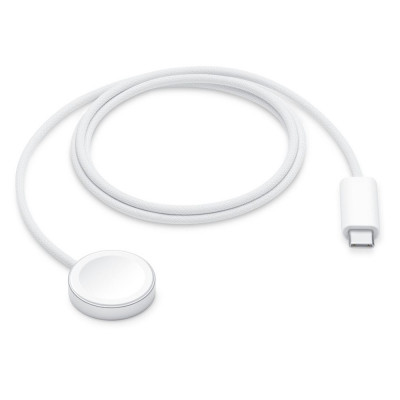 Töltő asztali APPLE (Type-C, wireless, gyorstöltő, 100cm, textil, MX2H2ZM/A utód, APPLE Watch töltő) fehér