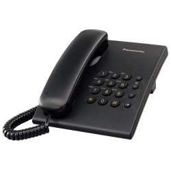 Telefonkészülék PANASONIC KX-TS500HGB (vezetékes) fekete Fax - telefon Panasonic
