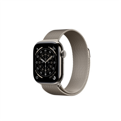 Okosóra APPLE Watch S10 Cellular 42mm Natural titanium Case with Natural Milanese Loop