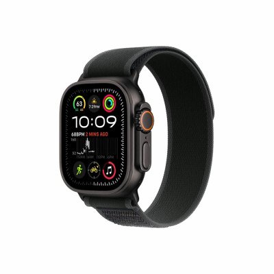 Okosóra APPLE Watch Ultra2 v2 Cellular 49mm Black titanium Case with Black Trail Loop - M/L