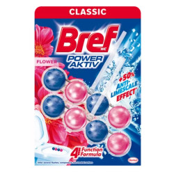WC illatosító 2 x 50 g golyós Power Aktiv Bref Flower Blossom Toalett tisztító, WC illatosító Bref