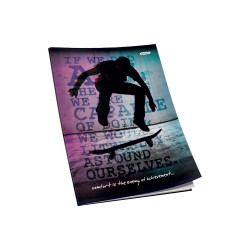 Füzet A4, 40lap, kockás 80g. Connect Matt + UV lakk borító,