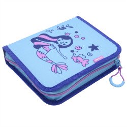 Tolltartó töltött szögletes 2 emeletes Connect Hableány lila/türkiz Tolltartó Connect