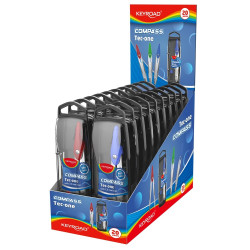Körző, betétes, fém, pótbéllel, Keyroad Smart, vegyes színek Körző és kelléke Keyroad