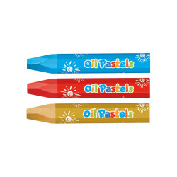 Kréta olajpasztell, 74 x 10 mm, 12 db/doboz, Keyroad Kréta Keyroad