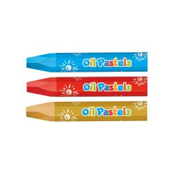 Kréta olajpasztell, 74 x 10 mm, 12 db/doboz, Keyroad Kréta Keyroad