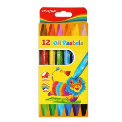 Kréta olajpasztell, 74 x 10 mm, 12 db/doboz, Keyroad Kréta Keyroad