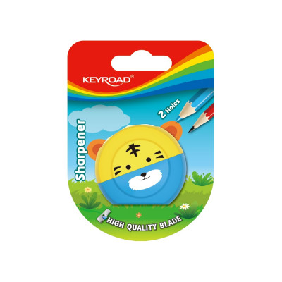 Hegyező, 2 lyukú, 1 db/bliszter, Keyroad Speedy Snail, vegyes színek