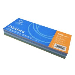 Elválasztócsík, karton 190g. 10,5x24cm, 100 db/csomag, Bluering® vegyes színek Elválasztó lap Bluering
