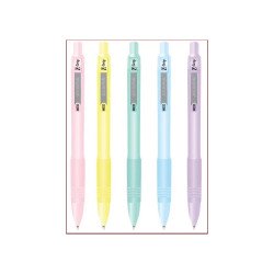 Golyóstoll 1 mm, sárga tolltest, Zebra Z-Grip Pastel, írásszín kék Golyóstoll Zebra