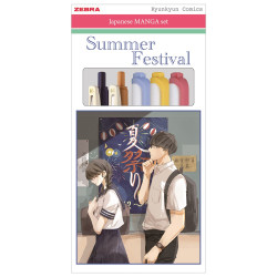 Írószer készlet, Zebra Manga Set, Summer Festival, 5 darabos Zselés toll Zebra