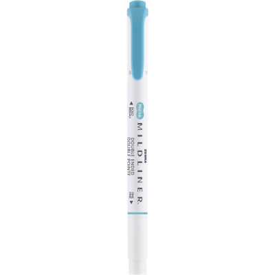 Szövegkiemelő 1,0/3,5 mm, kétvégű, Zebra Mildliner Warm, füstkék