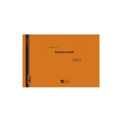 Gépüzemnapló A/4 25x3lapos tömb, fekvő Pátria