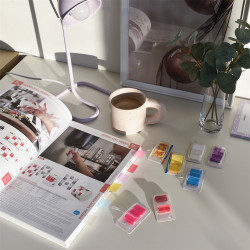 Jelölőcímke 25x45mm, 50lap, műanyag Bluering® pink Jelölőcímke Bluering