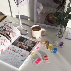 Jelölőcímke 25x45mm, 50lap, műanyag Bluering® pink Jelölőcímke Bluering