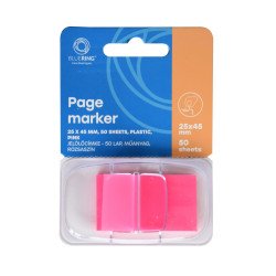 Jelölőcímke 25x45mm, 50lap, műanyag Bluering® pink Jelölőcímke Bluering