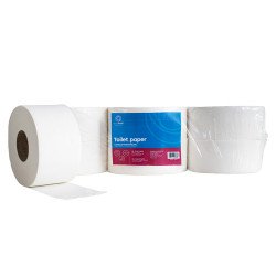 Toalettpapír 2 rétegű közületi átmérő: 23 cm 100 % cellulóz 170 m/tekercs 6 tekercs/karton Bluering® hófehér Toalettpapírok Bluering