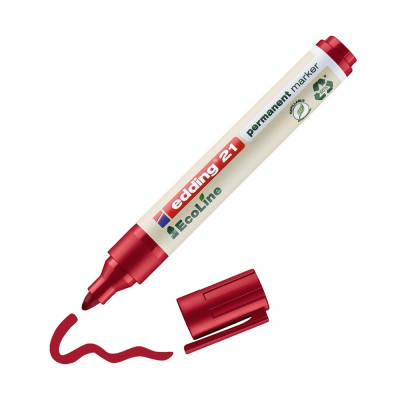 Alkoholos marker 1,5-3mm, Edding 21 EcoLine piros