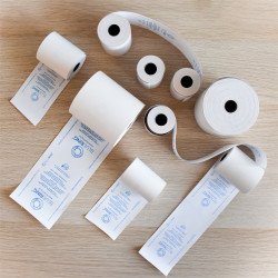 Hőpapír 110 mm széles 28fm hosszú, cséve 12mm, 5 tekercs/csomag, BPA mentes ( 110/50 ) nyomatlan Hőpapír Bluering