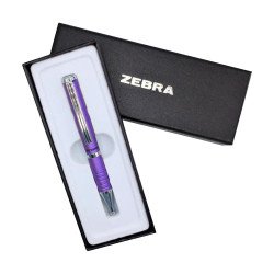 Golyóstoll metál lila test, Zebra SLF1, írásszín kék Golyóstoll Zebra