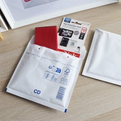 Légpárnás tasak CD szilikon külső méret 200x175mm, belső méret 180x165mm, Bluering® fehér Légpárnás tasak Bluering