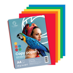 Másolópapír, színes, vegyes színek A4, 80g Bluering® 5x20 ív/csomag, intenzív színes Másolópapír színes Bluering