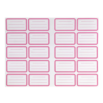 Füzetcímke 20 db-os (20 címke/ív) egyszínű 20 ív/csomag, Bluering