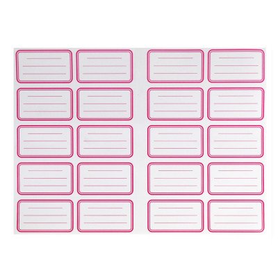 Füzetcímke 20 db-os (20 címke/ív) egyszínű 20 ív/csomag, Bluering