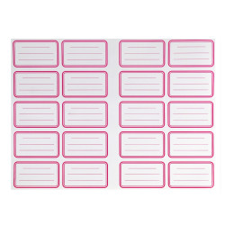 Füzetcímke 20 db-os (20 címke/ív) egyszínű 20 ív/csomag, Bluering Füzetcímke Bluering