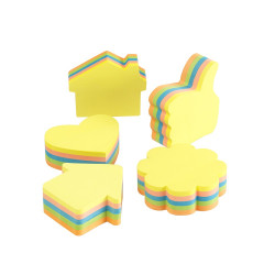 Jegyzettömb öntapadó, mondatfelhő alakú, 250lap, Bluering® 5 klf. neon szín Öntapadó jegyzettömb Bluering