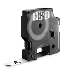 Feliratozógép szalag Dymo D1 S0720530/45013 12mmx7m ORIGINAL fekete/fehér Nyomtató és feliratozó gép, kellékek Dymo
