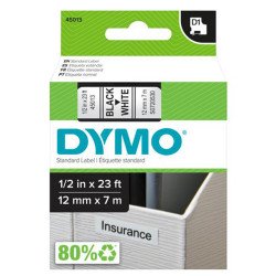 Feliratozógép szalag Dymo D1 S0720530/45013 12mmx7m ORIGINAL fekete/fehér Nyomtató és feliratozó gép, kellékek Dymo