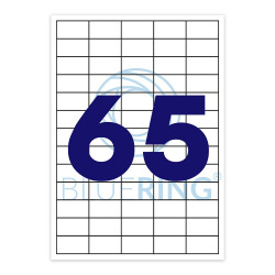 Etikett címke, 38,1x21,2mm, 100 lap, 65 címke/lap Bluering® Etikett - címke Bluering