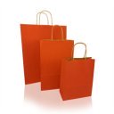 Sodrottfüles papírtáska 220x330mm 100mm talp M méret 200 db/doboz, piros