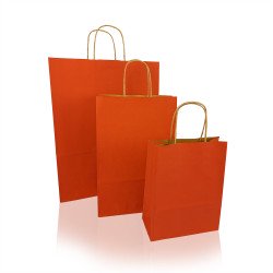 Sodrottfüles papírtáska 220x330mm 100mm talp M méret 200 db/doboz, piros Papírzacskó , zsák h-Green